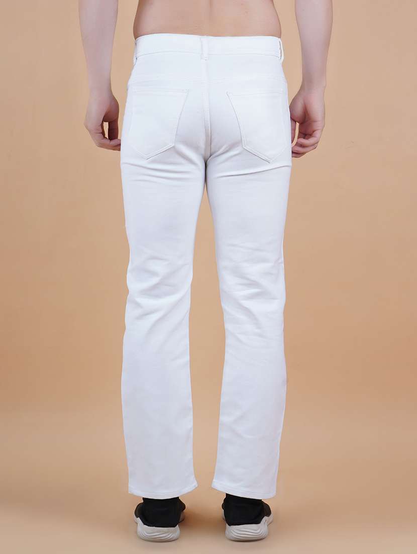 men plain mid rise full length slim fit jeans - 22528322 -  Standard Image - 2
