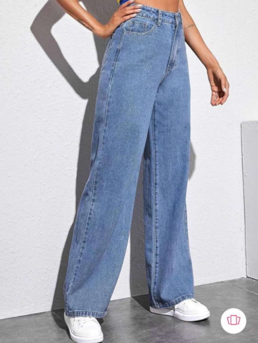 women solid mid rise straight fit jeans - 22528379 -  Standard Image - 2