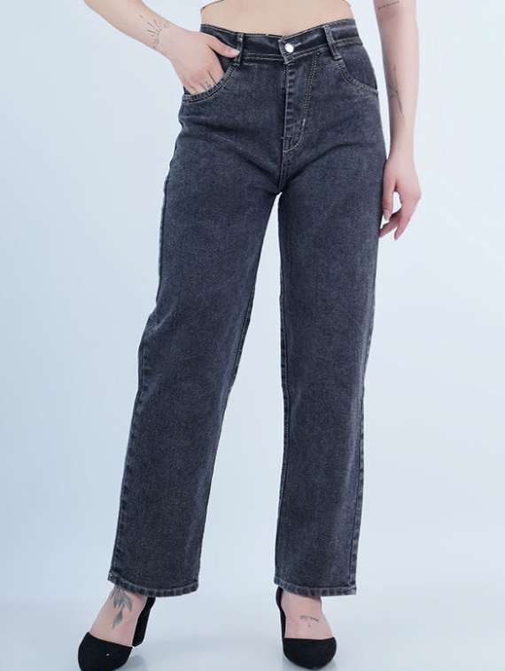 women washed mid rise straight fit jeans - 22528600 -  Standard Image - 2
