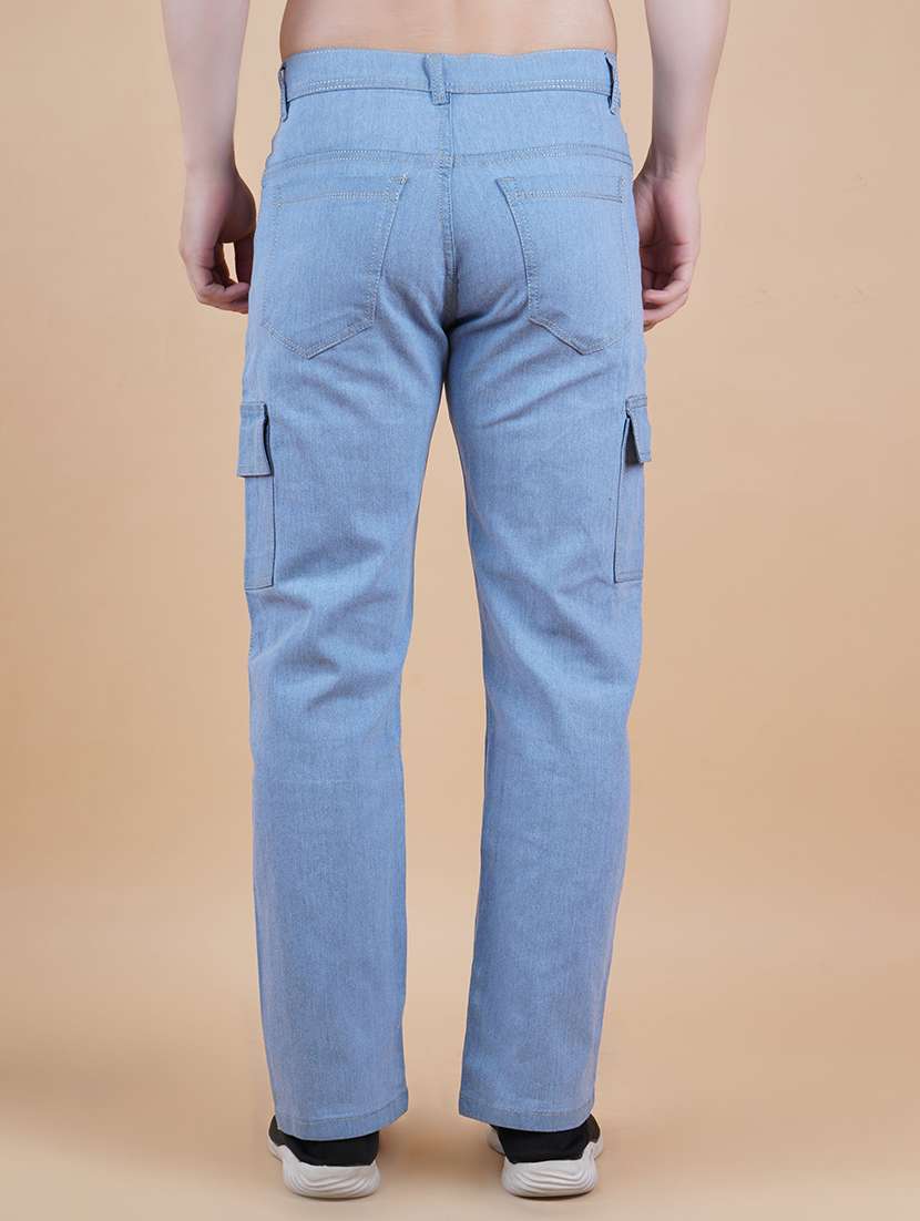 men solid mid rise regular fit cargo  - 22528613 -  Standard Image - 2