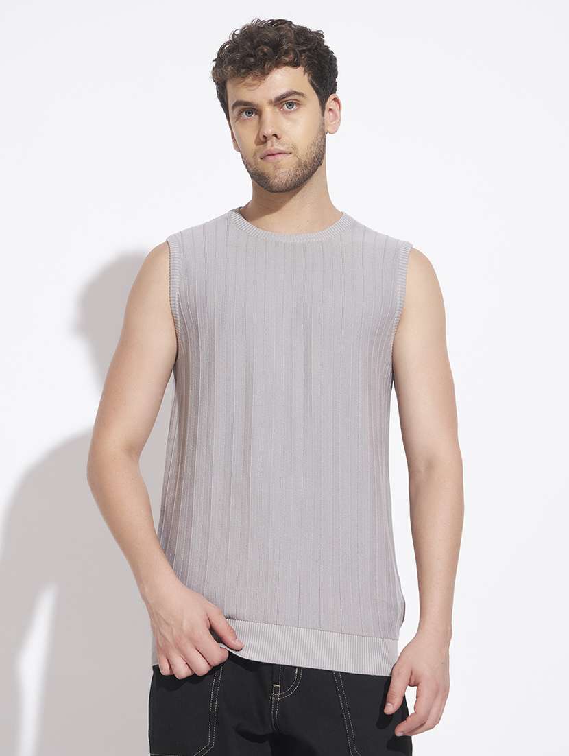 men self design sleeveless vest - 22528642 -  Standard Image - 2