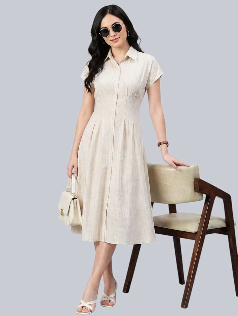 women printed short sleeves sleeves shirt dress