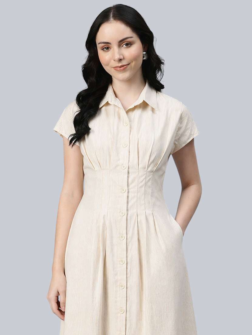 women printed short sleeves sleeves shirt dress - 22528677 -  Standard Image - 2