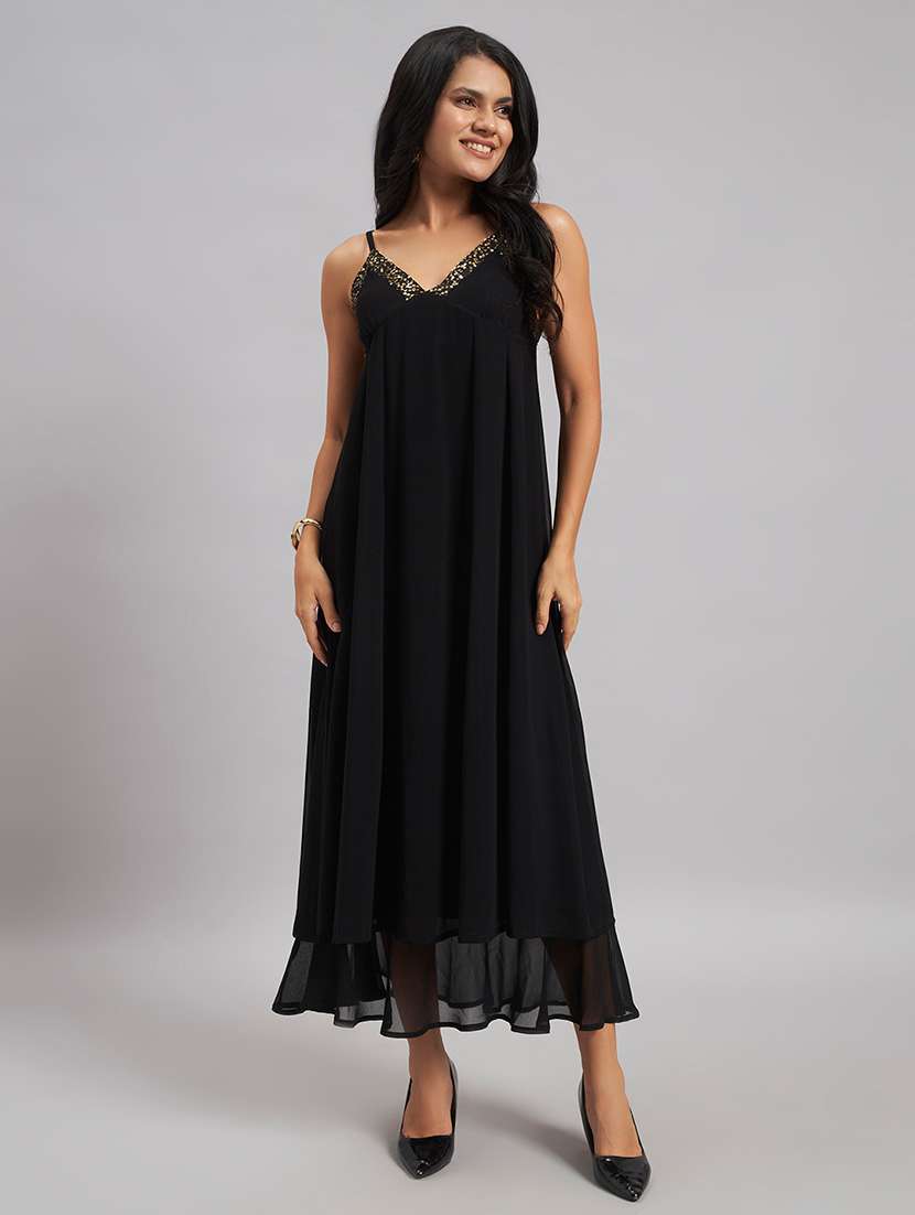women sequined sleeveless fit and flare dress - 22528691 -  Standard Image - 2
