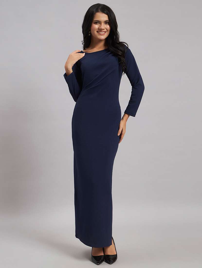 women solid long sleeves bodycon dress - 22528693 -  Standard Image - 2