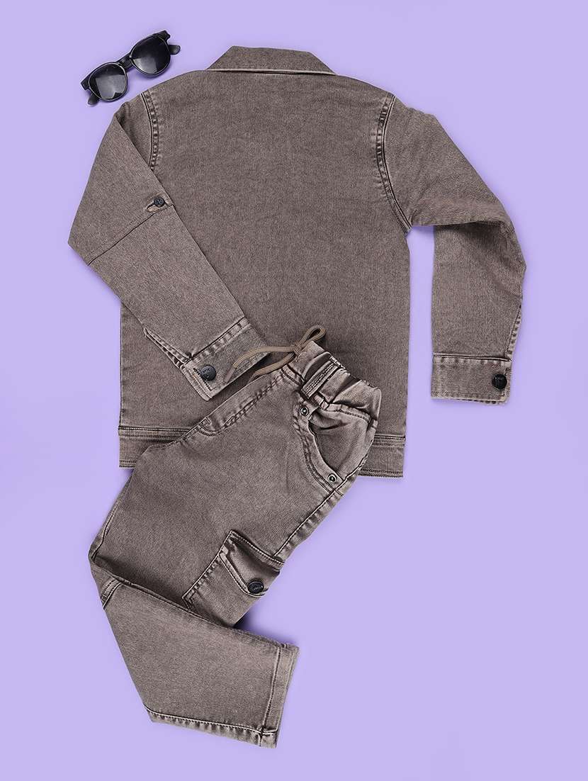 boys solid long sleeves full length set - 22530077 -  Standard Image - 2