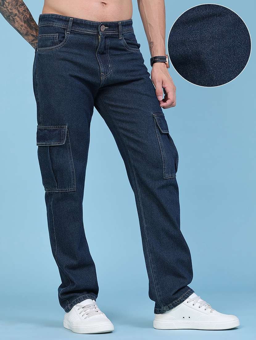 men solid mid rise regular fit cargo  - 22530121 -  Standard Image - 2