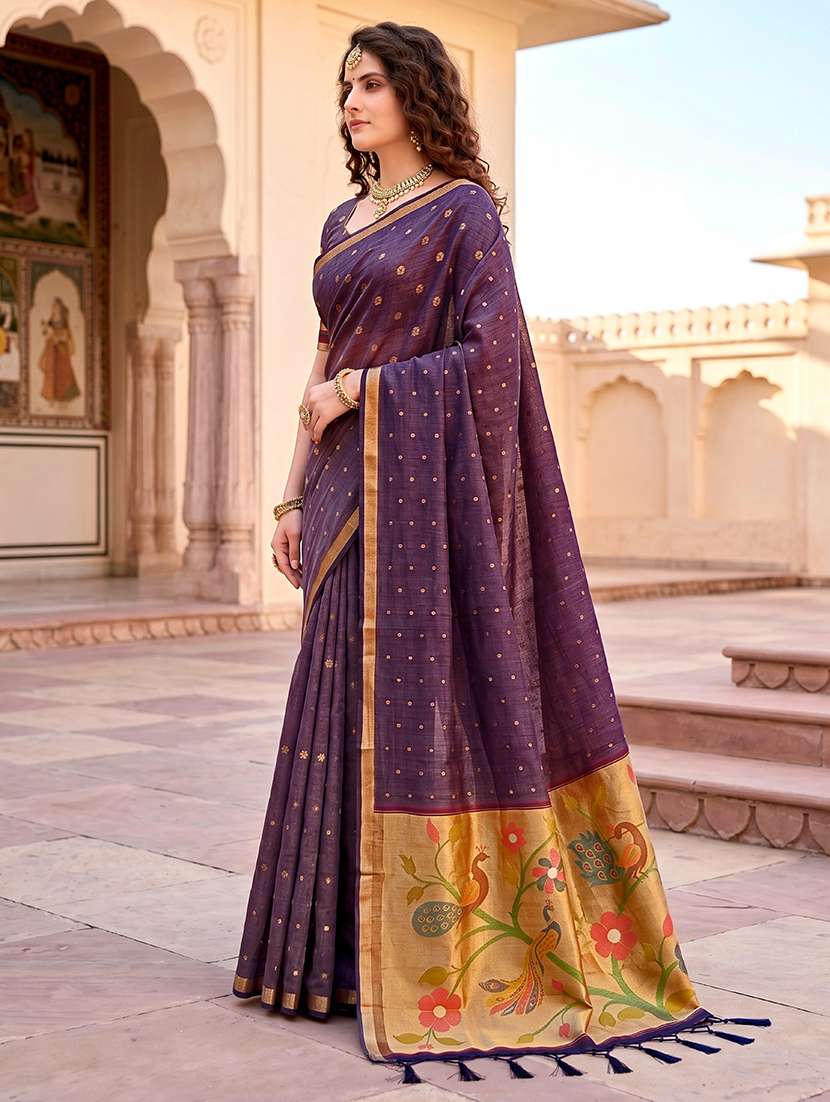 Women Self Design Paithani Saree With Blouse - 22539925 -  Standard Image - 2