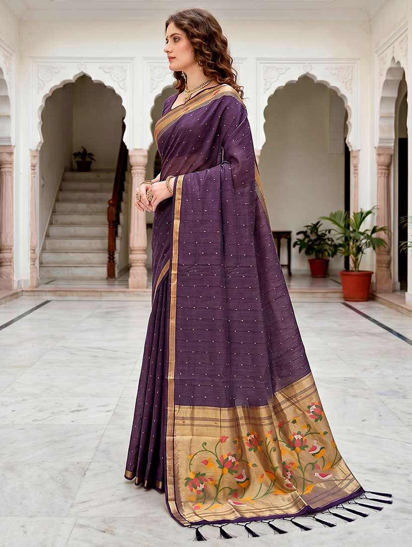 Women Self Design Paithani Saree With Blouse - 22539934 -  Standard Image - 2