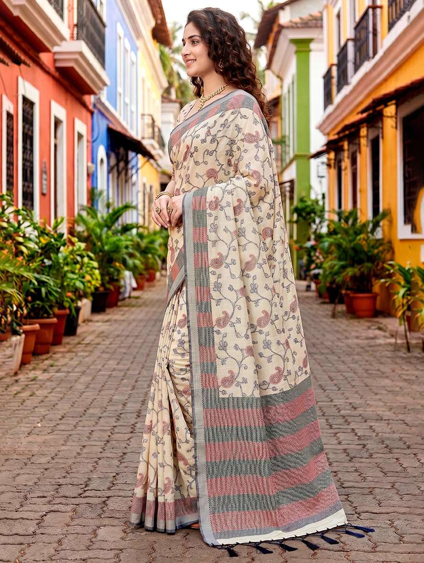 women self design bordered saree with blouse - 22539962 -  Standard Image - 2