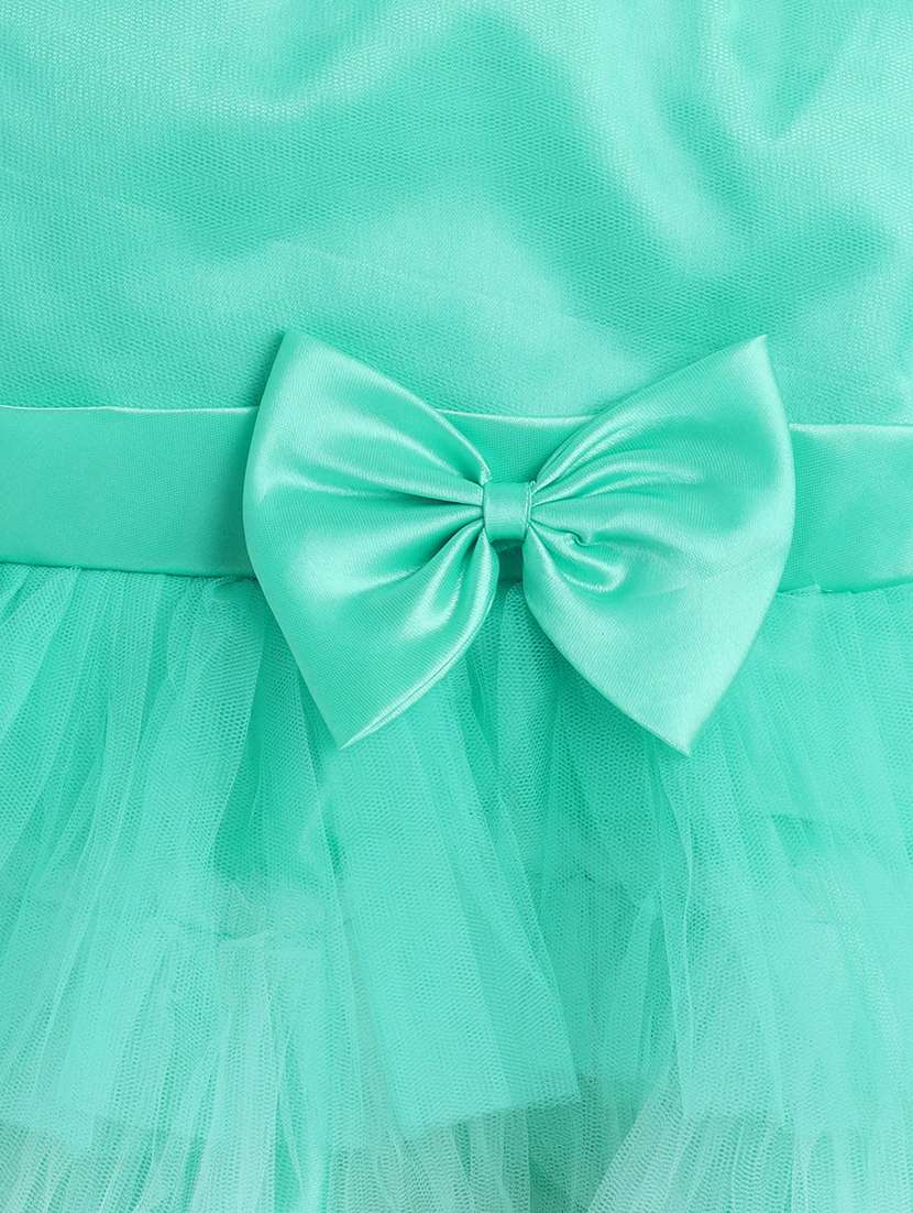 girls solid round neck frock  - 22540001 -  Standard Image - 2