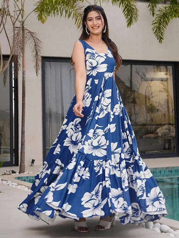 women floral sleeveless tiered dress - 22540047 -  Standard Image - 2