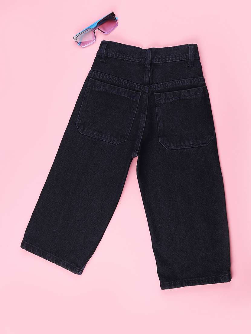 boys solid mid rise straight fit jeans - 22540064 -  Standard Image - 2