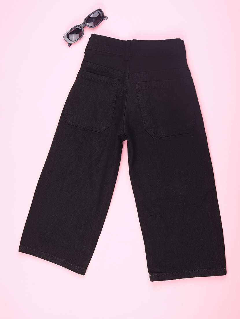 Boys Solid Mid Rise Straight Fit Jeans - 22540072 -  Standard Image - 2