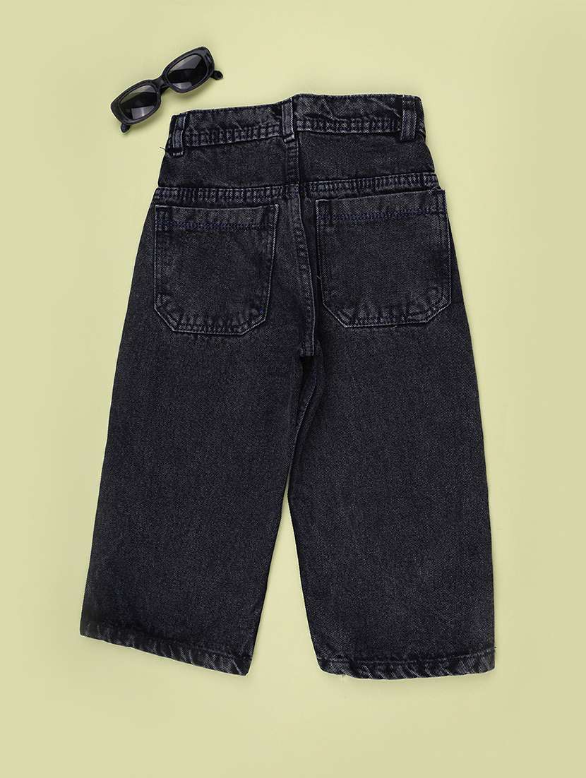 Boys Washed Mid Rise Straight Fit Jeans - 22540079 -  Standard Image - 2