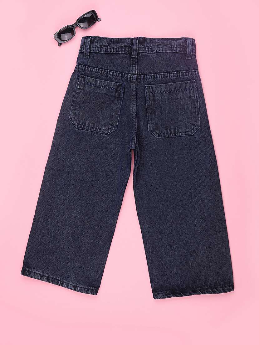 boys solid mid rise straight fit jeans - 22540081 -  Standard Image - 2