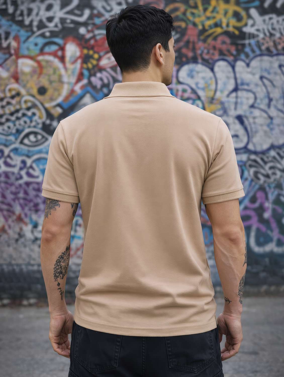 Men Logo Print Short Sleeve Regular Fit Polo T-shirt - 22540166 -  Standard Image - 2