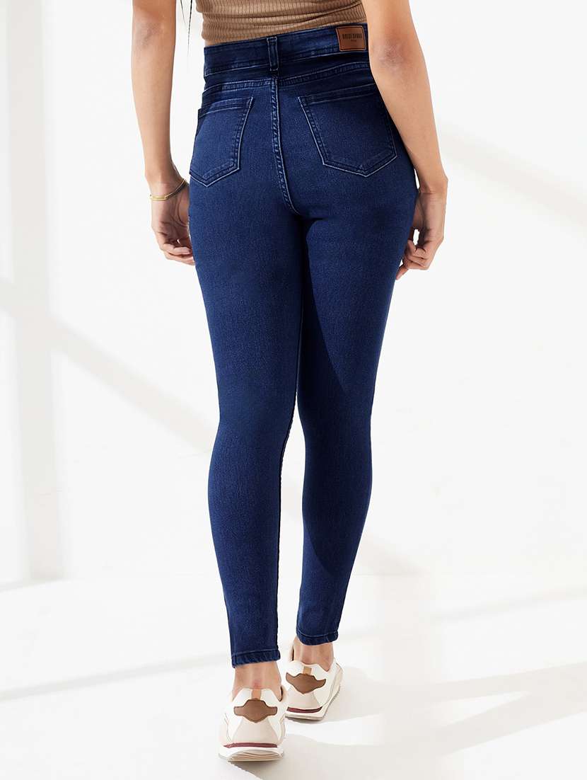Women Solid High Rise Skinny Fit Jeans - 22540382 -  Standard Image - 2