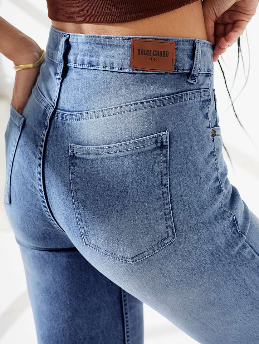 women solid high rise slim fit jeans - 22540394 -  Standard Image - 2