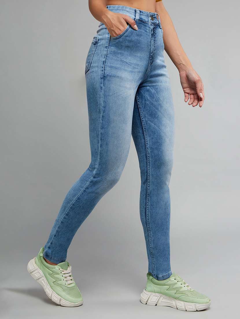 women washed high rise slim fit jeans - 22540423 -  Standard Image - 2