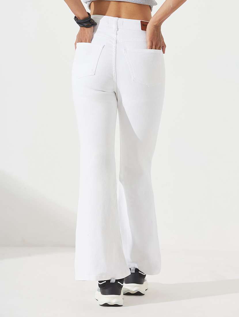 women solid high rise bootcut jeans - 22540452 -  Standard Image - 2