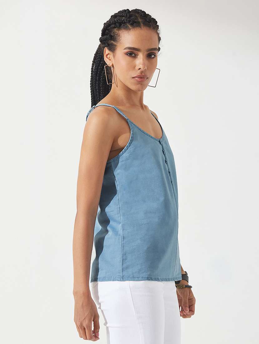 women solid sleeveless regular top - 22540618 -  Standard Image - 2
