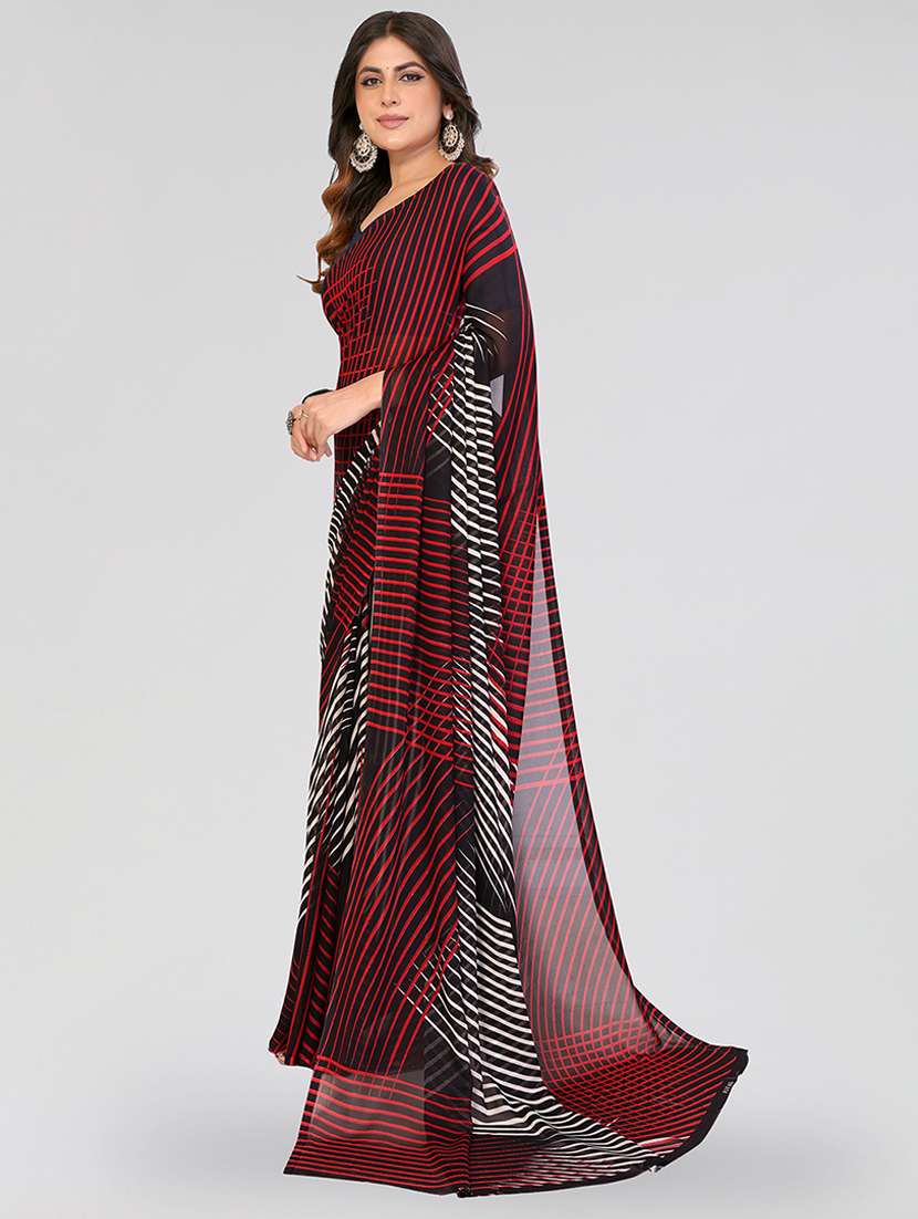 Women Printed Casual Wear Saree With Blouse - 22540683 -  Standard Image - 2