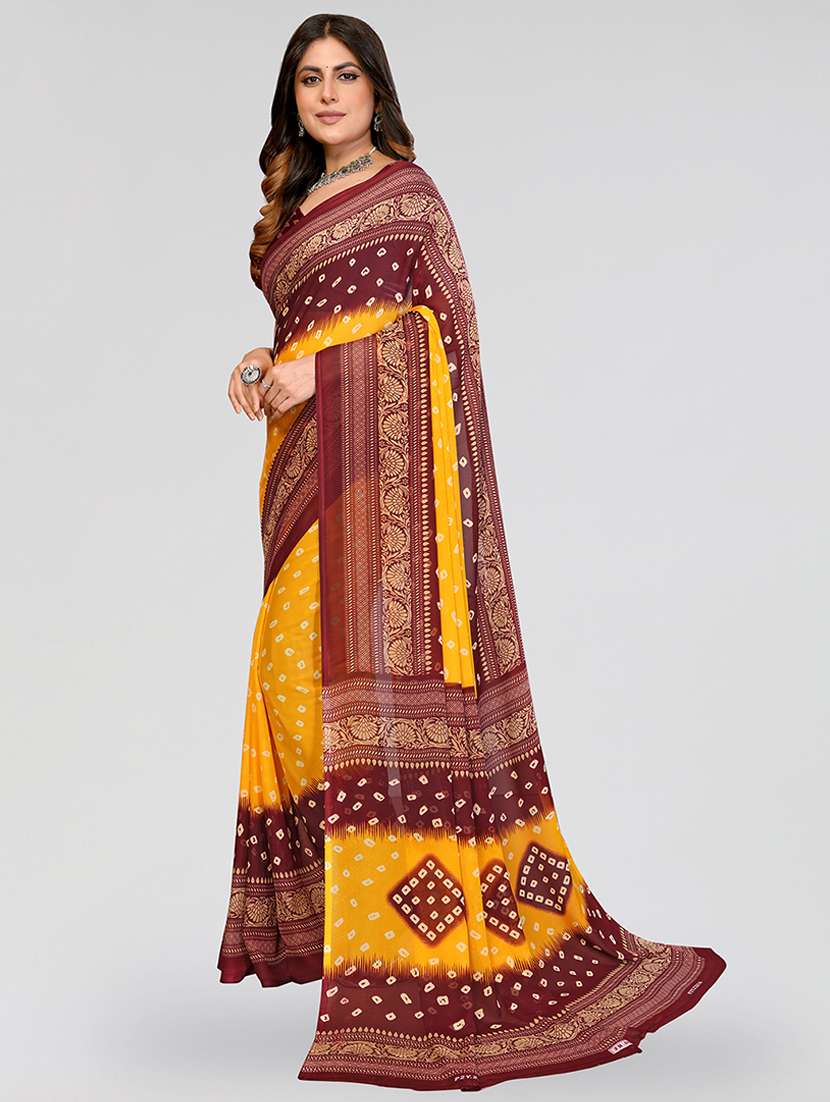 women printed casual wear saree with blouse - 22540689 -  Standard Image - 2