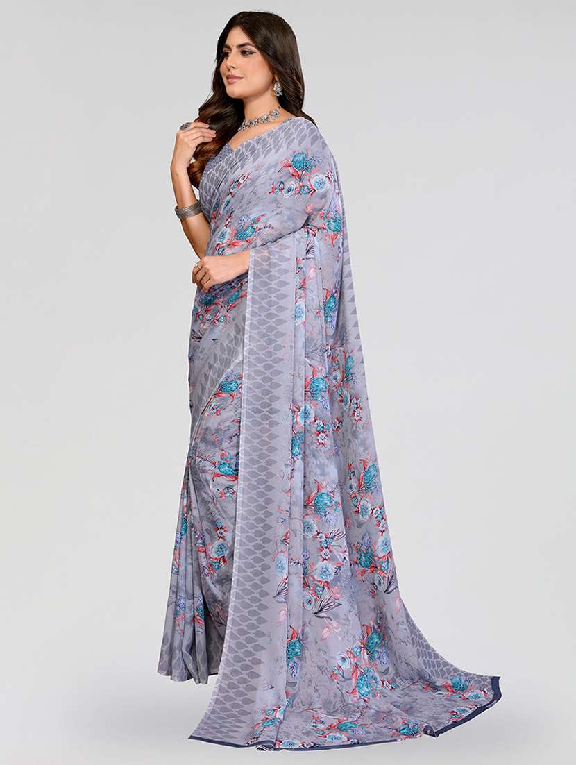 women printed casual wear saree with blouse - 22540692 -  Standard Image - 2