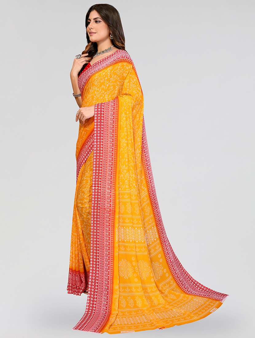 women printed casual wear saree with blouse - 22540708 -  Standard Image - 2