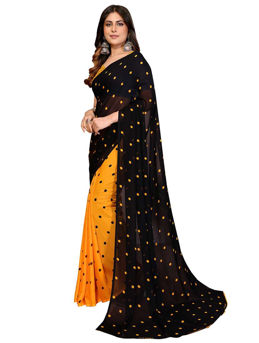 Women Printed Casual Wear Saree With Blouse - 22540777 -  Standard Image - 2