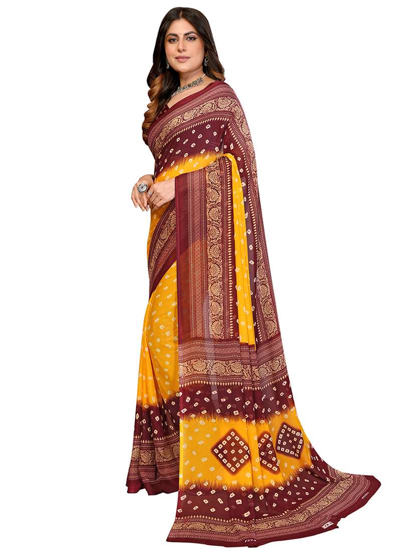 women printed casual wear saree with blouse - 22540787 -  Standard Image - 2
