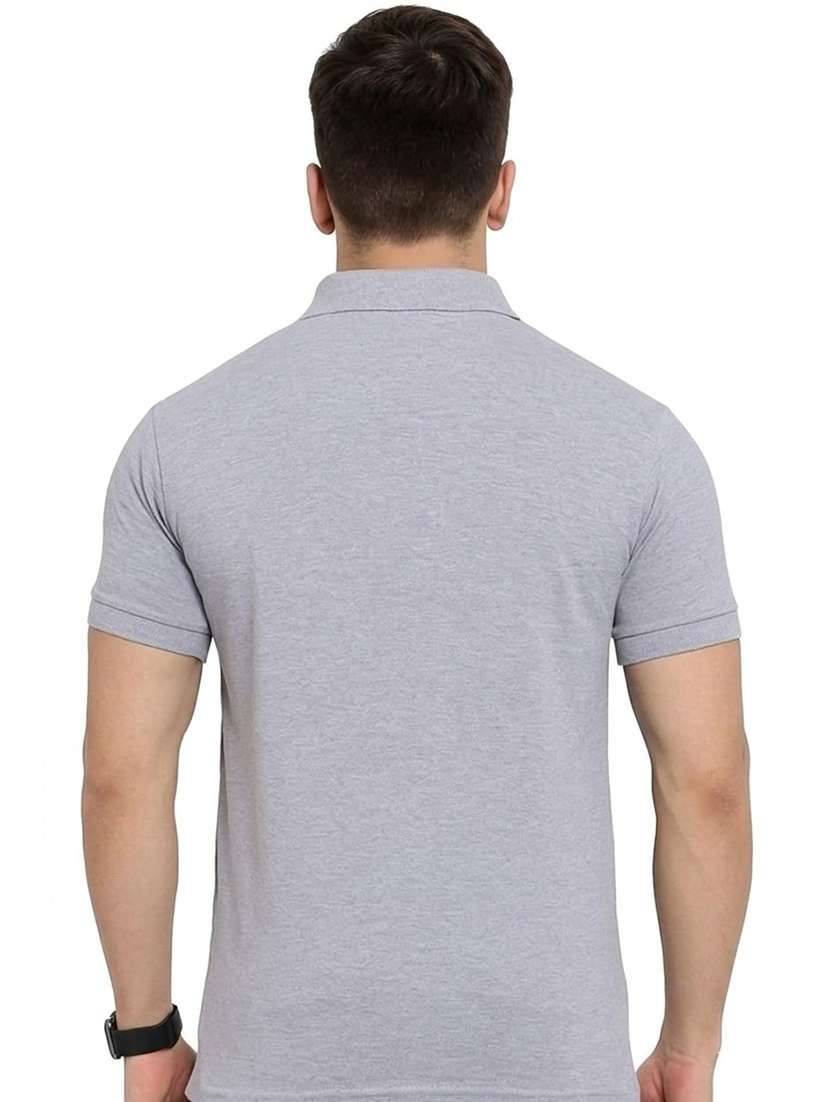 men solid short sleeve slim fit polo t-shirt - 22540943 -  Standard Image - 2