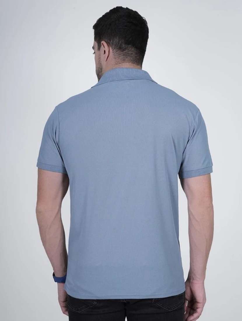 men solid short sleeve slim fit polo t-shirt - 22540950 -  Standard Image - 2