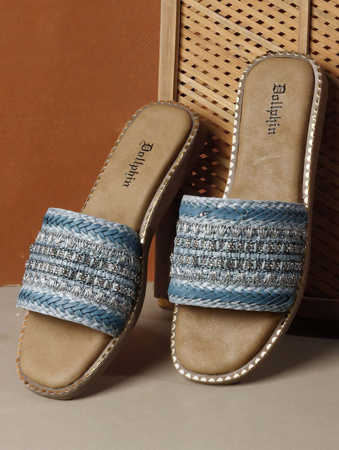women textured slip on flats