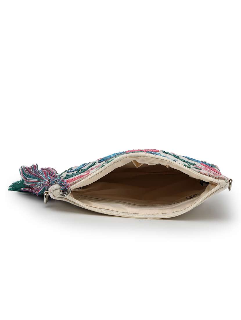 anekaant cotton off white sling bag with embroidery - 22541932 -  Standard Image - 2