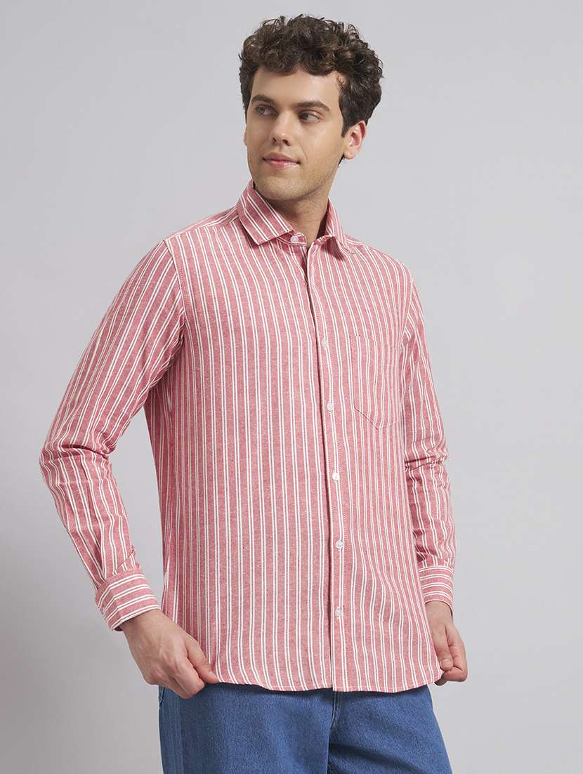 men striped long sleeve regular fit casual shirt - 22541953 -  Standard Image - 2