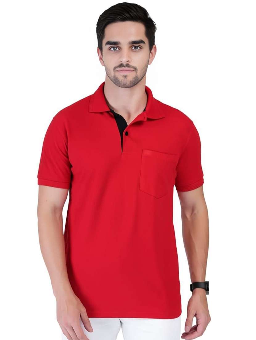 men solid short sleeve regular fit polo t-shirt