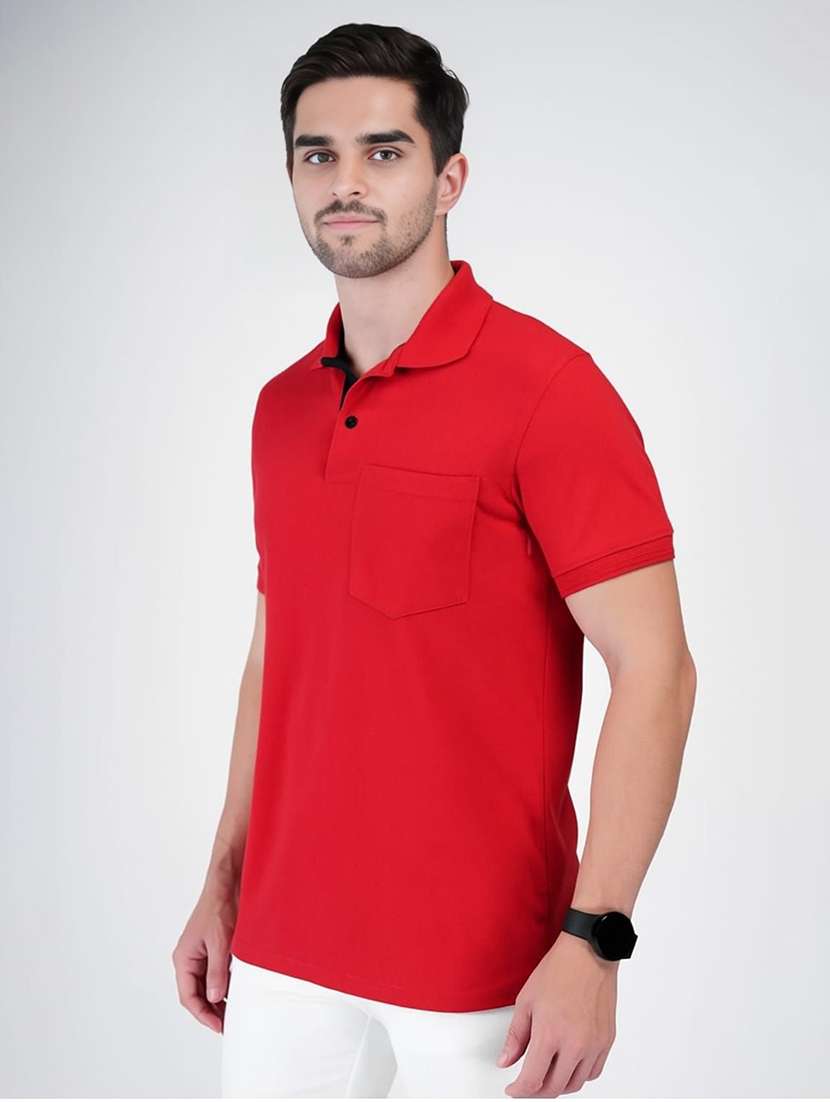 men solid short sleeve regular fit polo t-shirt - 22542053 -  Standard Image - 2