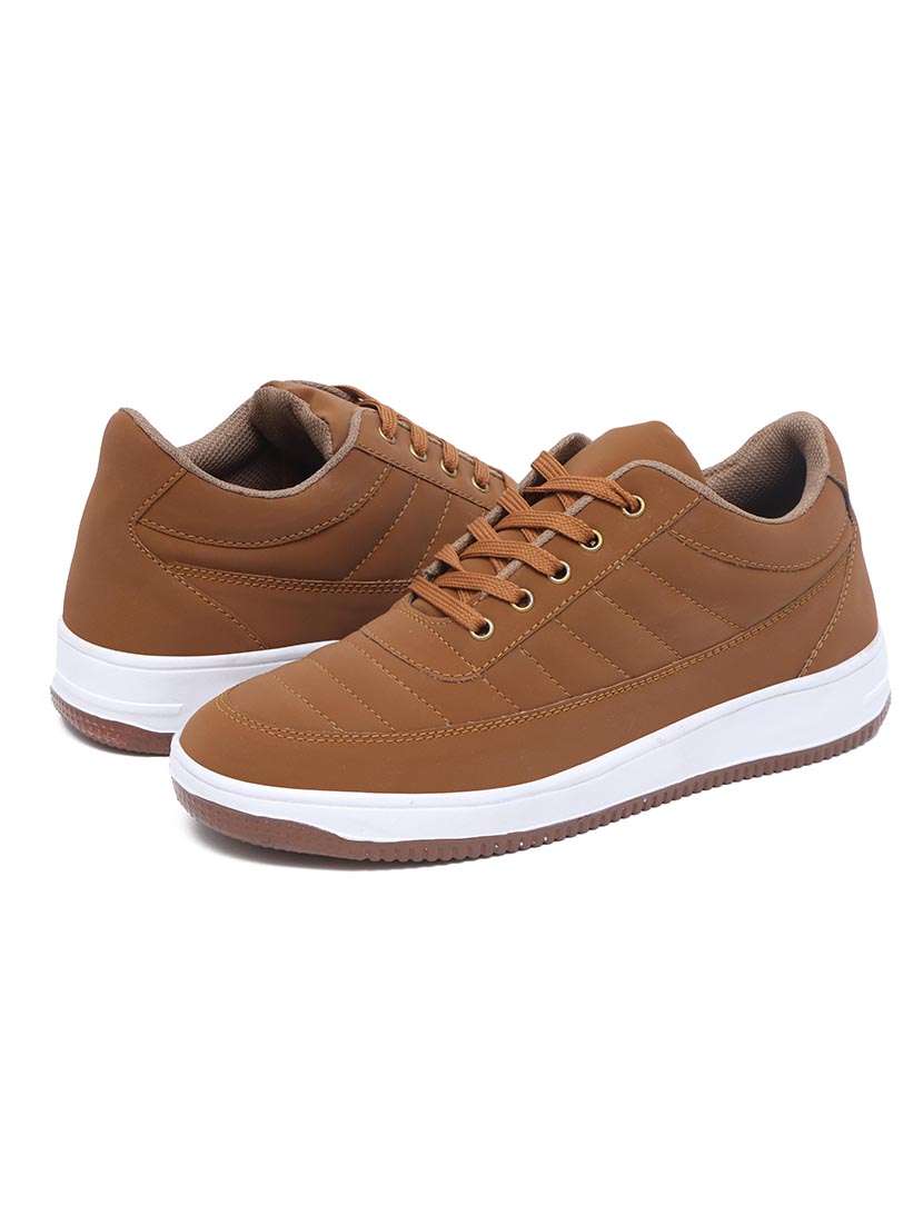 men solid lace up sneakers - 22542065 -  Standard Image - 2