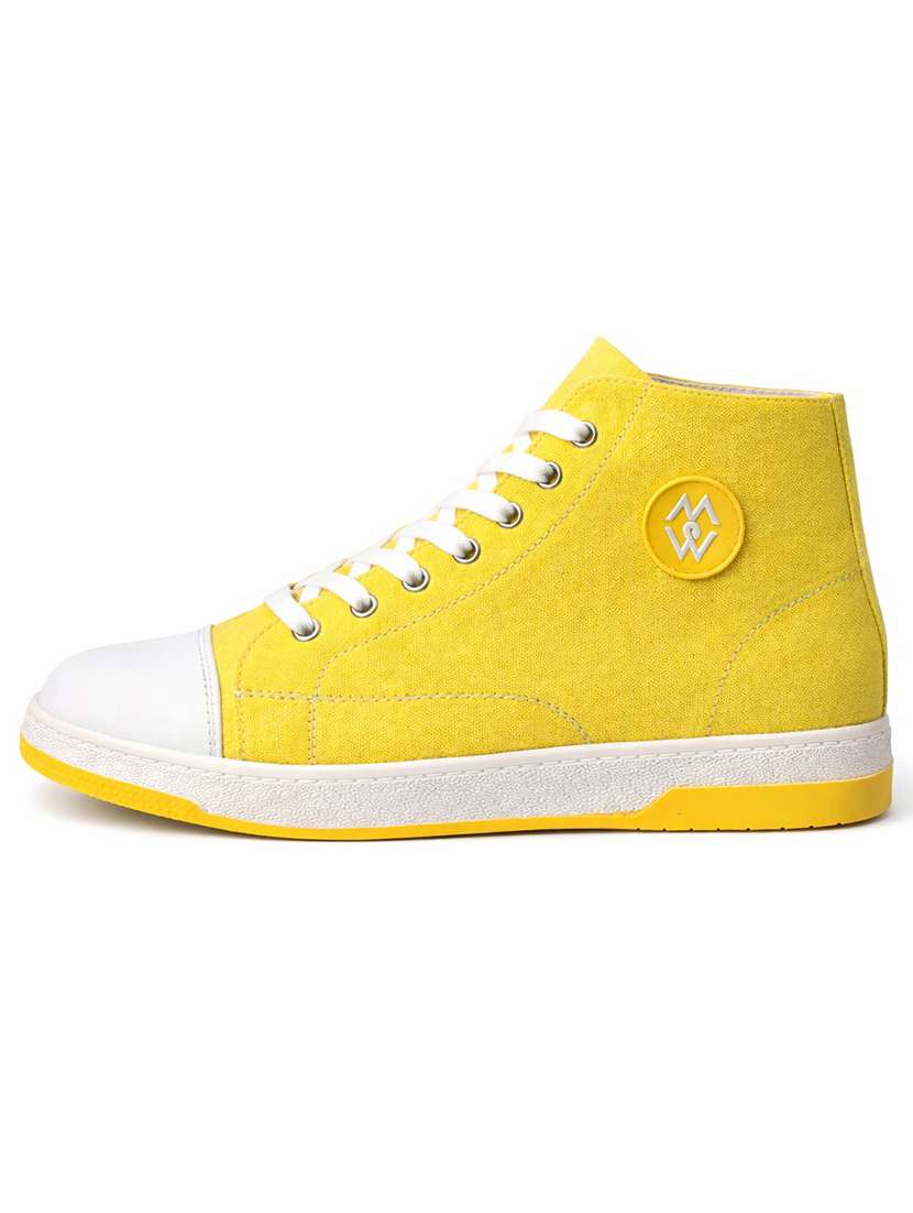 men solid lace up high ankle sneakers - 22542082 -  Standard Image - 2