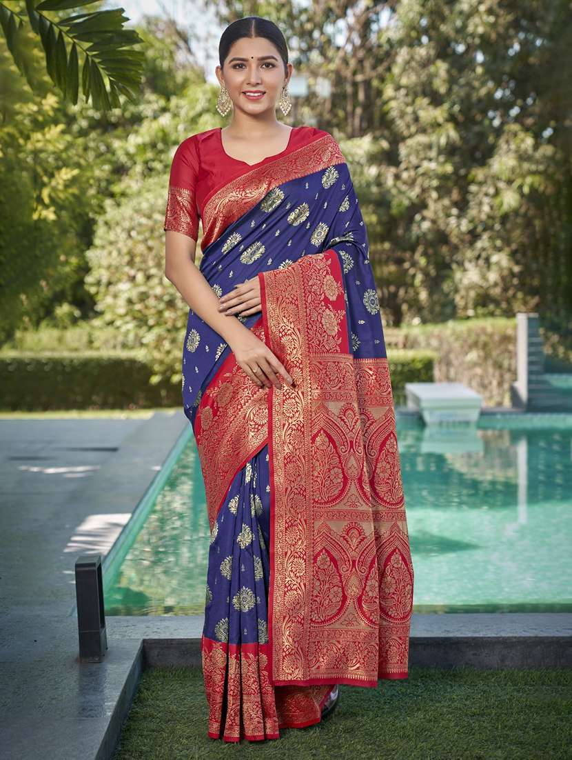 women self design banarasi saree with blouse - 22542152 -  Standard Image - 2