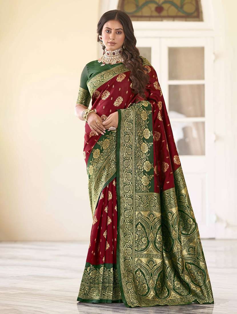 women self design banarasi saree with blouse - 22542153 -  Standard Image - 2