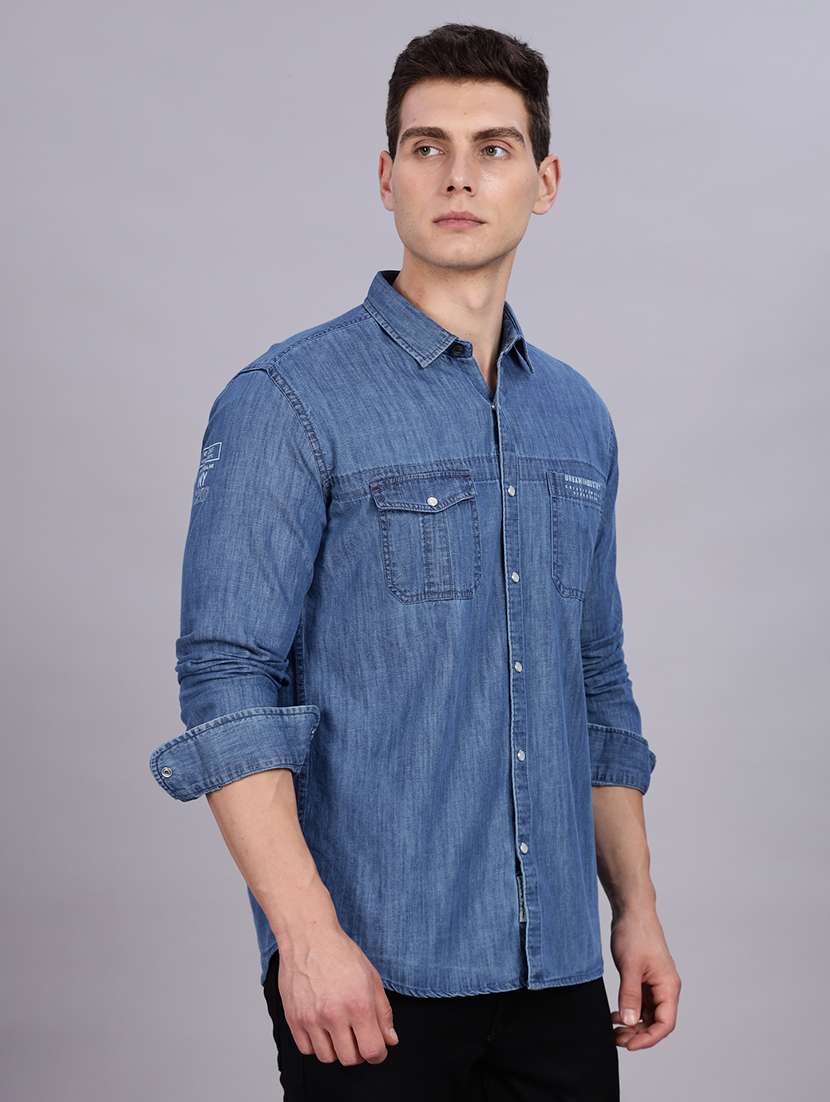 men solid collared regular fit shirt - 22542188 -  Standard Image - 2