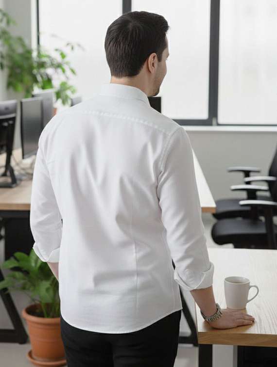 men solid collared regular fit casual shirt - 22542448 -  Standard Image - 2