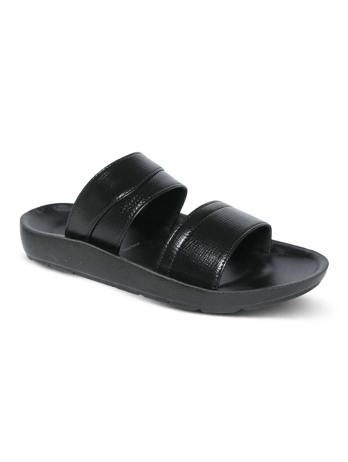 Men Black Slip On Sandal - 22542717 -  Standard Image - 2