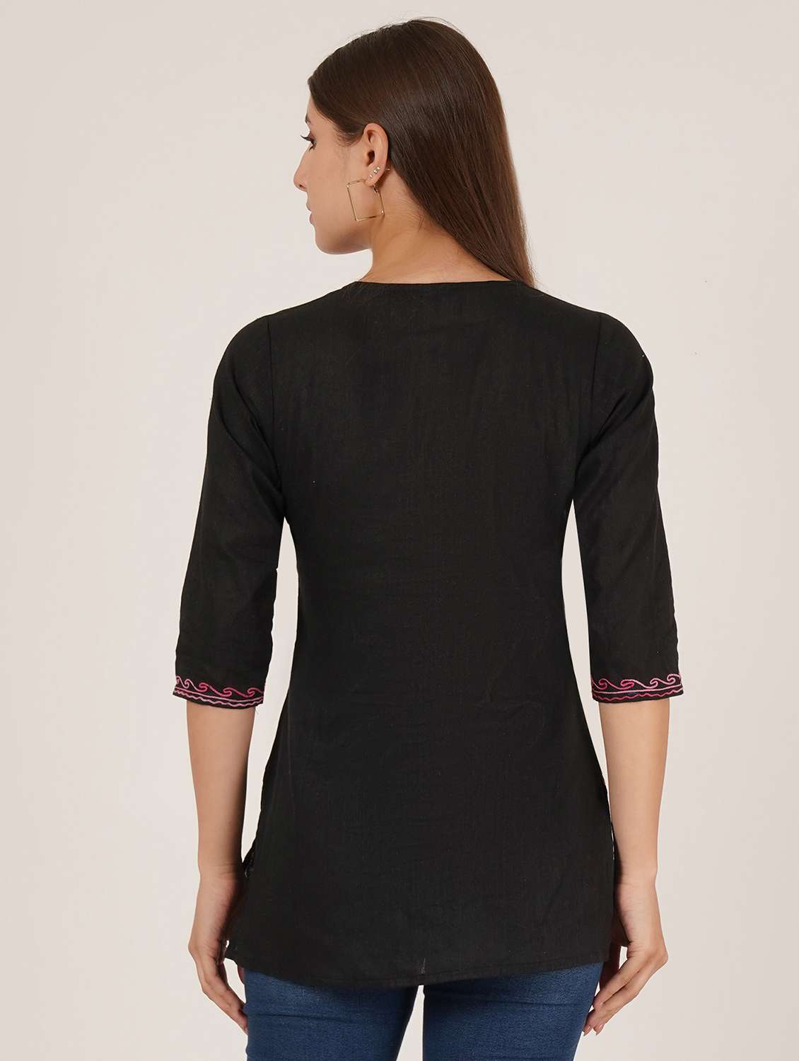 women embroidered notch neck straight kurti - 22542839 -  Standard Image - 2