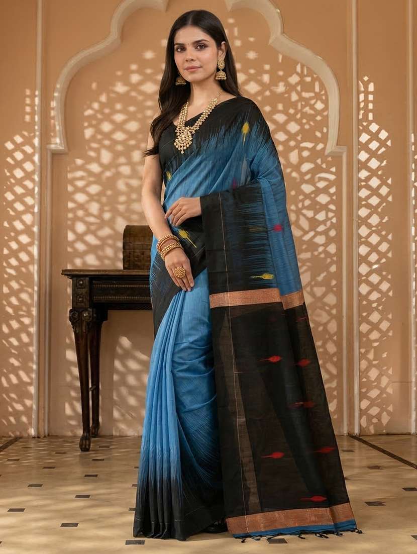 women self design handloom saree with blouse - 22543050 -  Standard Image - 2
