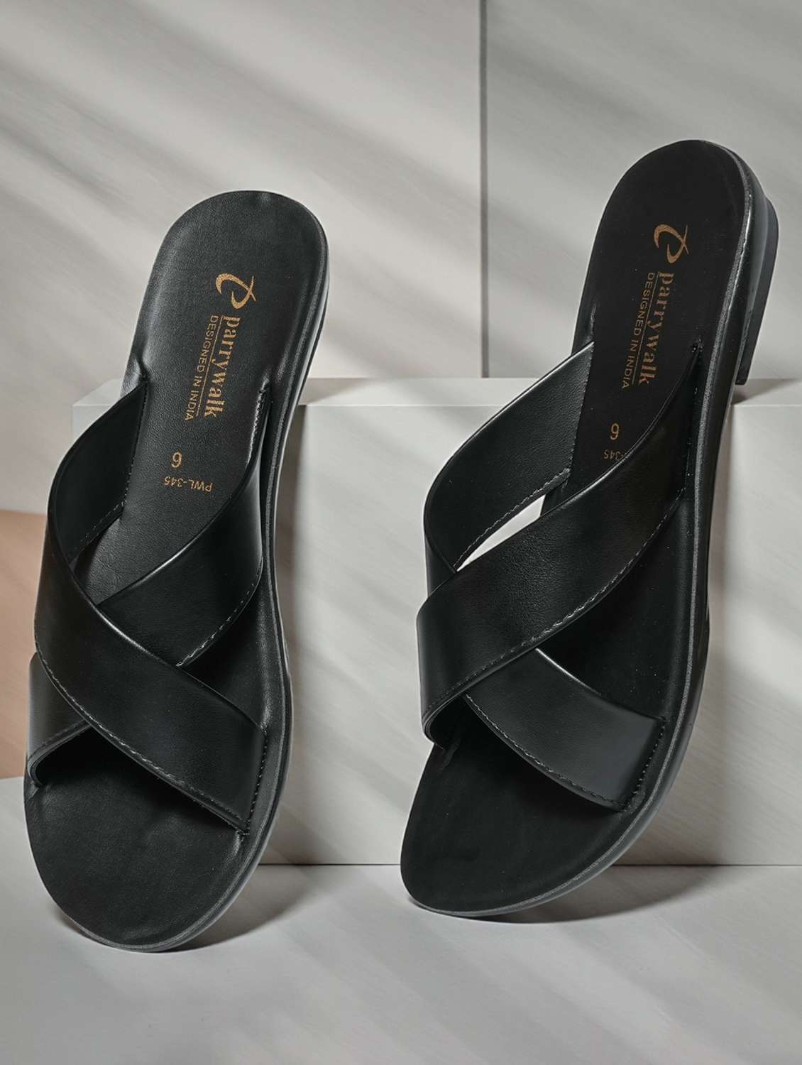 women black slip on sandal