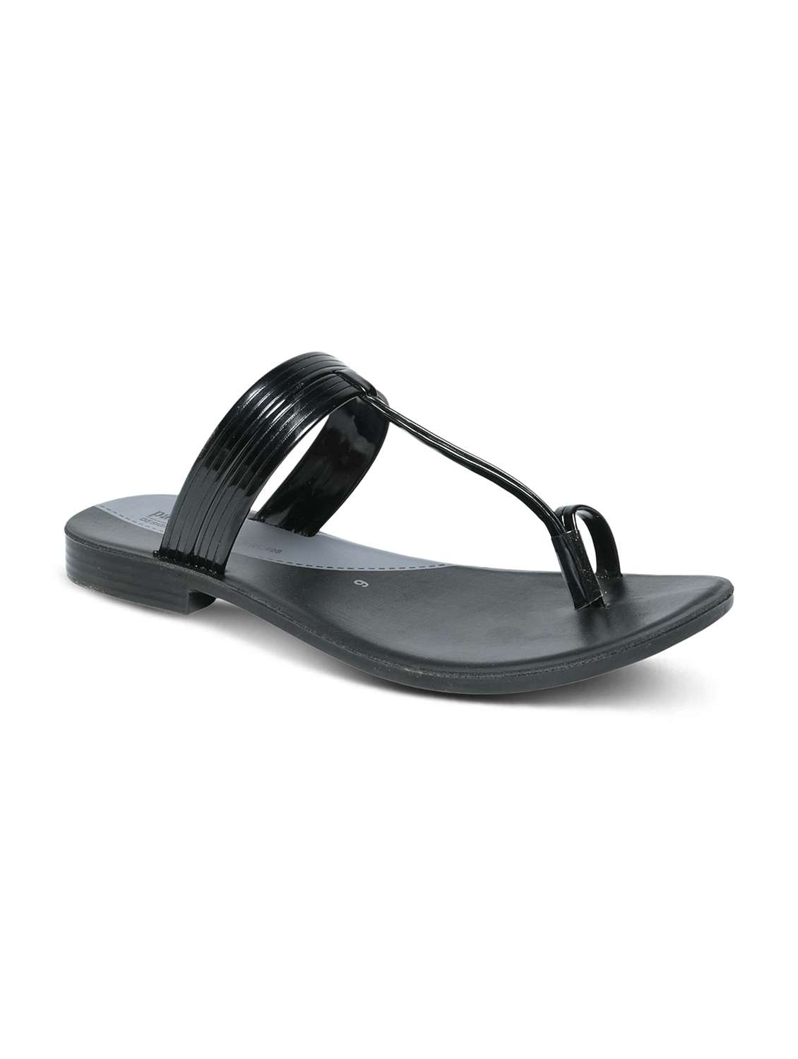 women black one toe sandal - 22543109 -  Standard Image - 2